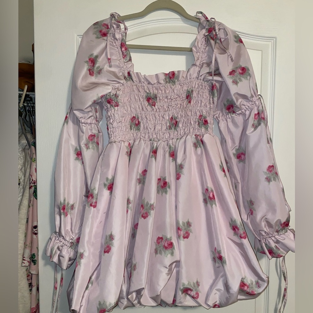 Janey Floral Print Long Sleeve Bubble Dress LoveShackFancy